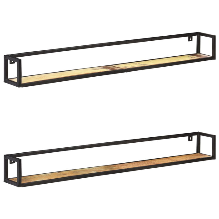 Mensole a Muro 2 pz 160 cm in Legno Massello di Recupero cod mxl 32748