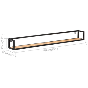 Mensole a Muro 2 pz 160 cm in Legno Massello di Acacia 320678