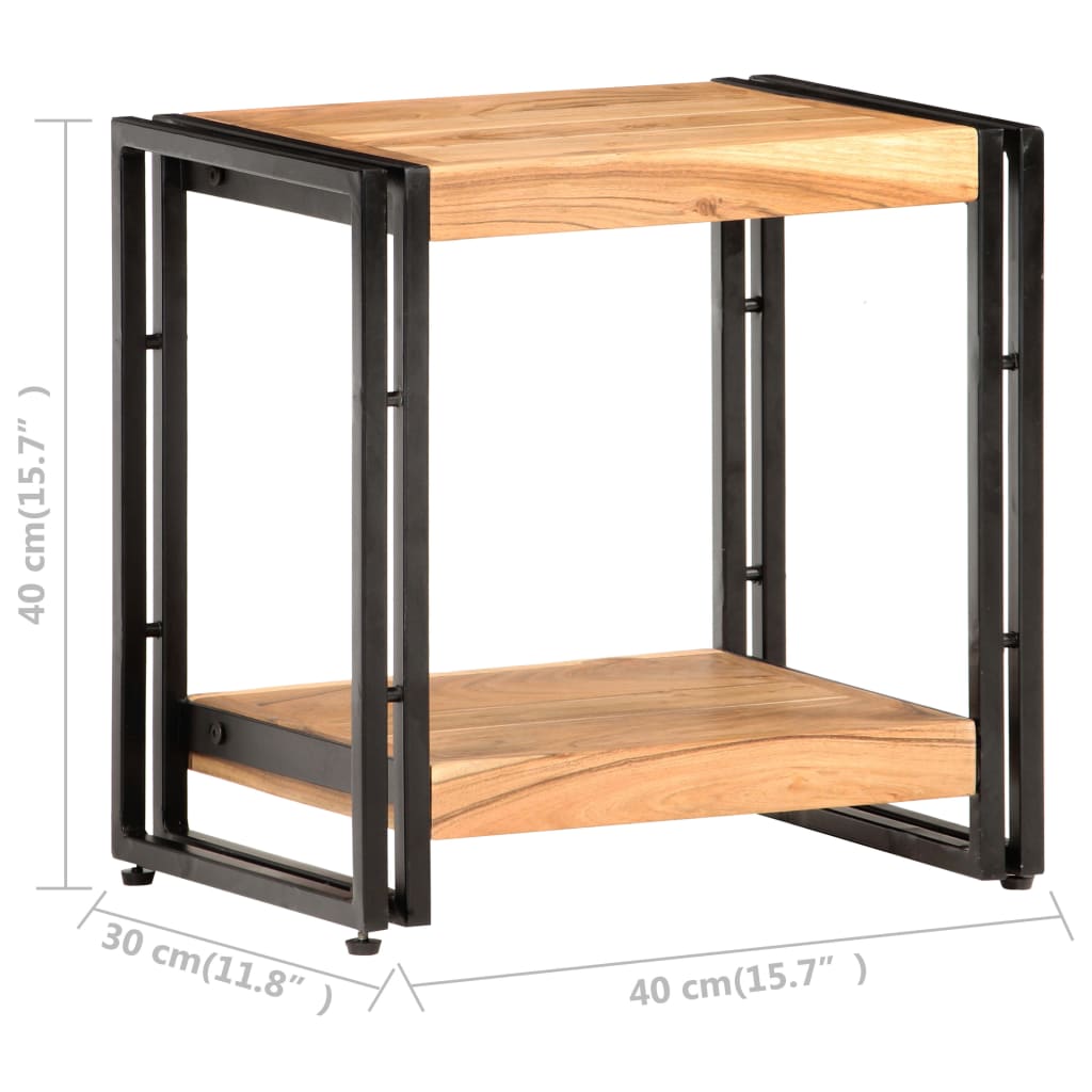 Tavolino Laterale 40x30x40 cm in Legno Massello di Acacia cod mxl 58495