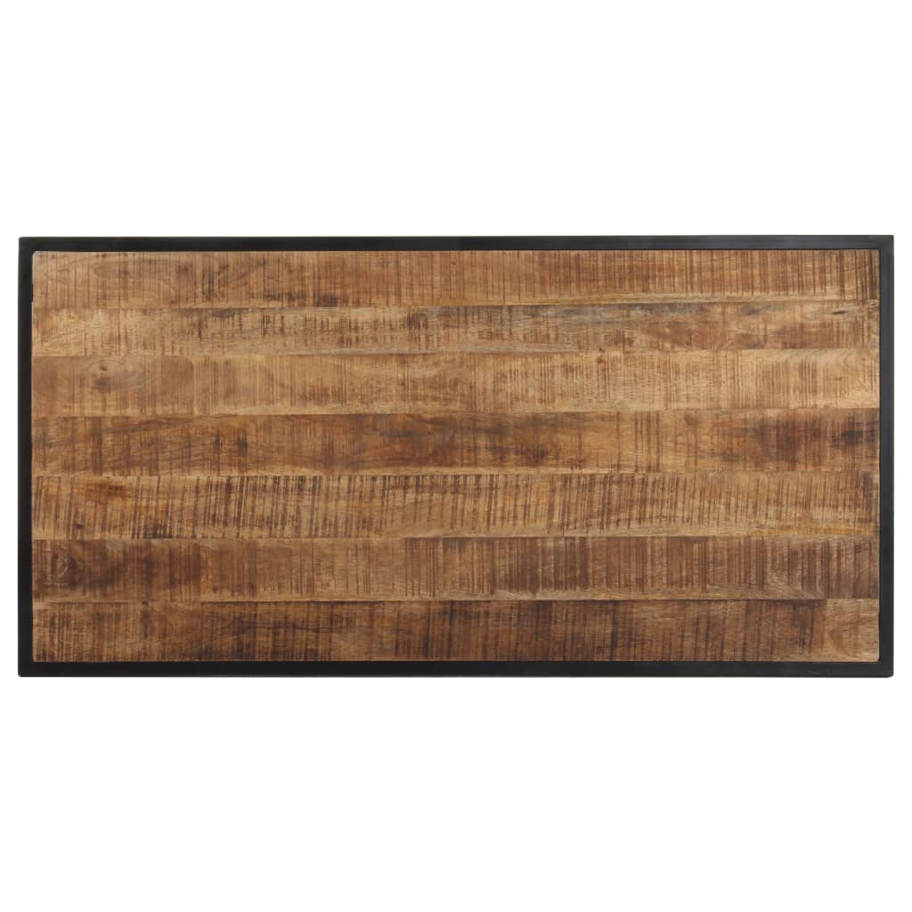 Tavolo da Pranzo 120 cm in Legno Massello di Mango Grezzo