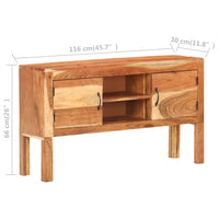 Credenza 116x30x66 cm in Legno Massello di Acacia cod mxl 19810