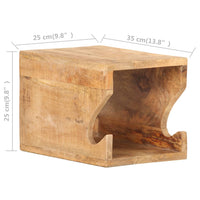 Supporto Bicicletta da Parete 35x25x25 cm in Legno Mango Grezzo 320477