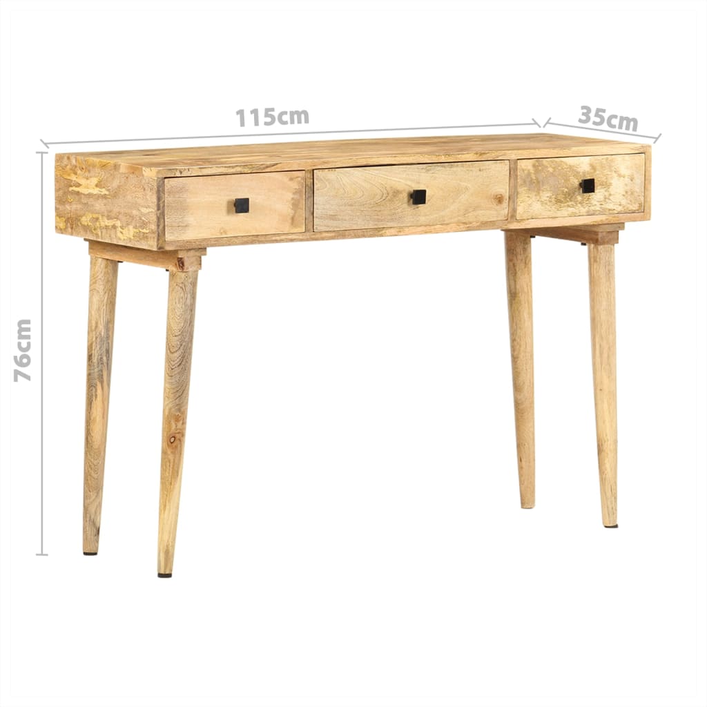 Tavolo Consolle 115x35x76 cm in Legno Massello di Mango 320803