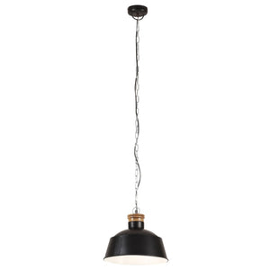 Lampada a Sospensione Industriale 32 cm Nera E27 320831