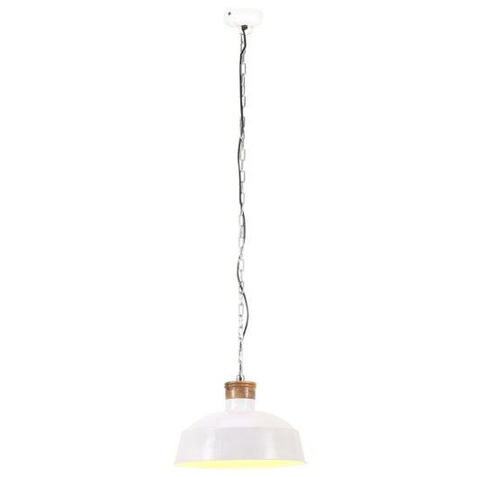 Lampada a Sospensione Industriale 58 cm Bianca E27 cod mxl 66956