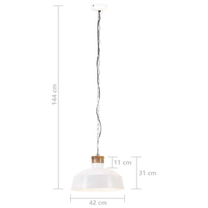 Lampada a Sospensione Industriale 42 cm Bianca E27 cod mxl 57205