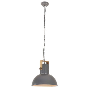 Lampada Soffitto Industriale 25 W Grigia Rotonda in Mango 52cm cod mxl 57818