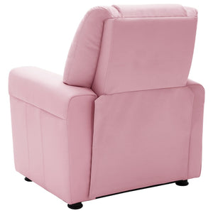 Poltrona Reclinabile per Bambini in Similpelle Rosa 324044