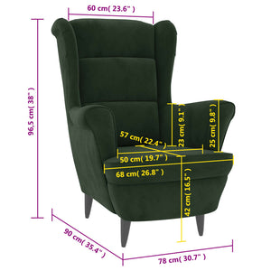 Poltrona Verde Scuro in Velluto cod mxl 41351