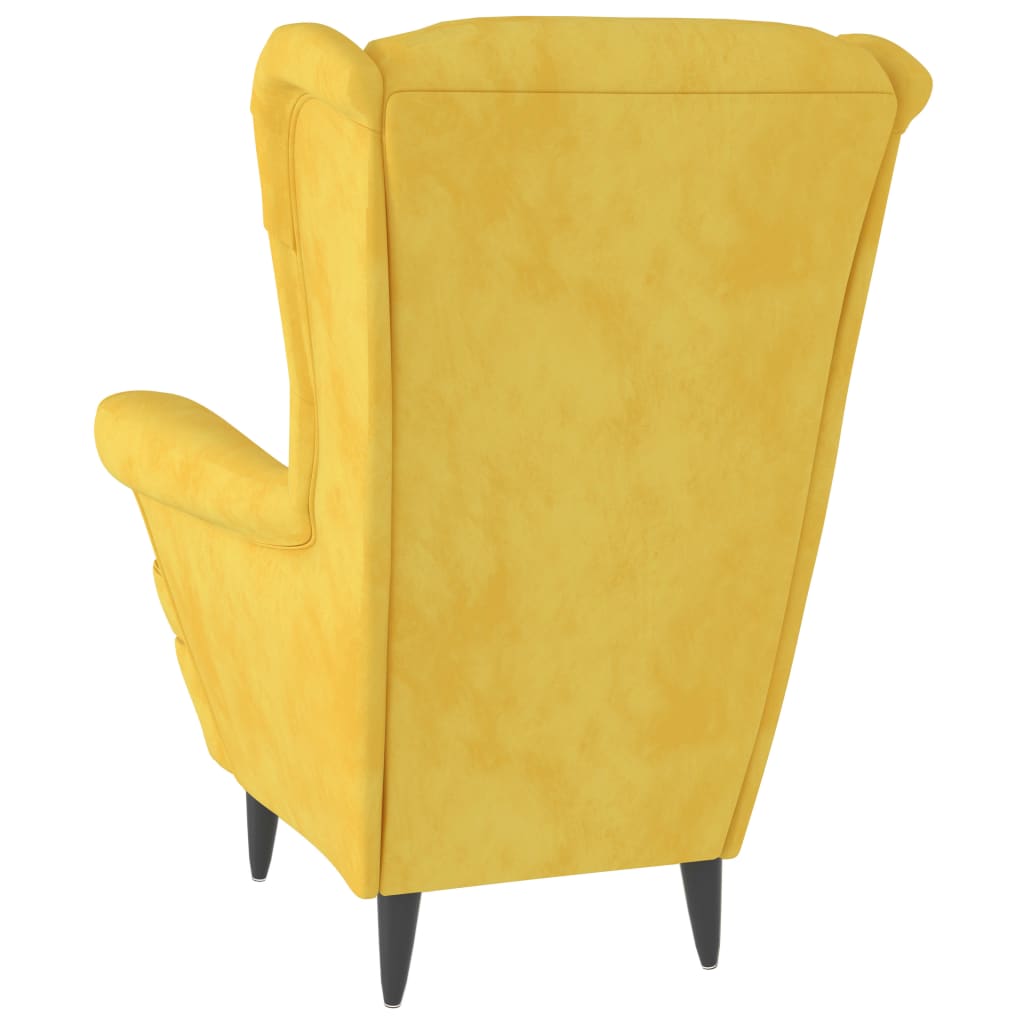 Poltrona Giallo Senape in Velluto cod mxl 13315