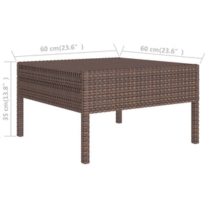 Set Divani da Giardino 3 pz con Cuscini in Polyrattan Marrone cod mxl 41582