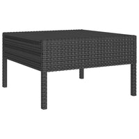 Set Divani da Giardino 2 pz con Cuscini in Polyrattan Nero 310198