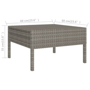 Set Divani da Giardino 2 pz con Cuscini in Polyrattan Grigio cod mxl 42195