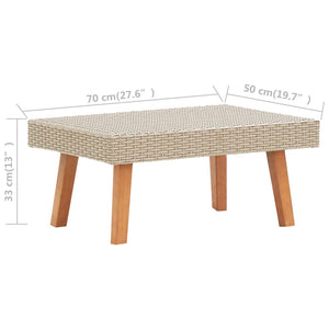 Set Divani da Giardino 3 pz con Cuscini in Polyrattan Beige cod mxl 40341