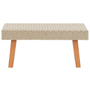 Tavolino da Giardino in Polyrattan Beige 310221