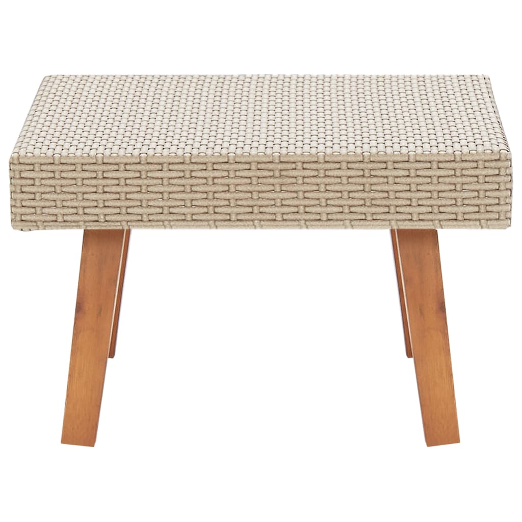 Tavolino da Giardino in Polyrattan Beige 310221