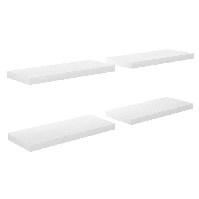 Scaffali a Parete 4 pz Bianco Lucido 60x23,5x3,8 cm in MDF 323750