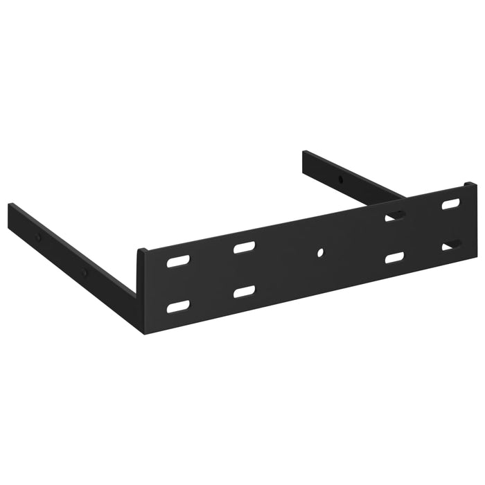 Scaffali a Parete 4 pz Nero Lucido 23x23,5x3,8 cm in MDF 323762