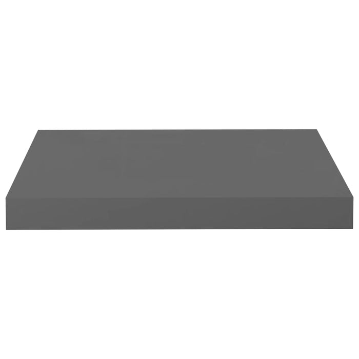 Scaffali a Parete 2 pz Grigio Lucido 40x23x3,8 cm in MDF 323785