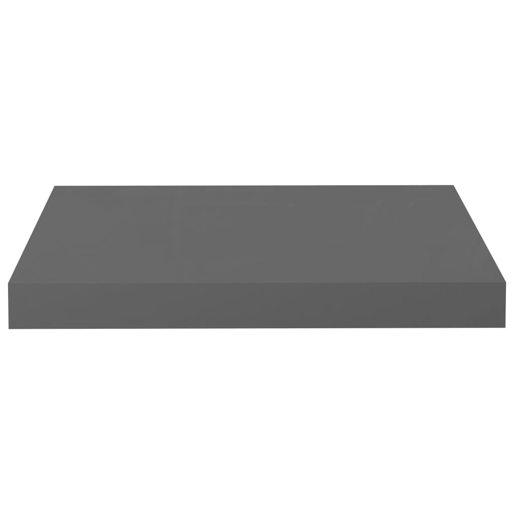 Scaffali a Parete 4 pz Grigio Lucido 40x23x3,8 cm in MDF 323786