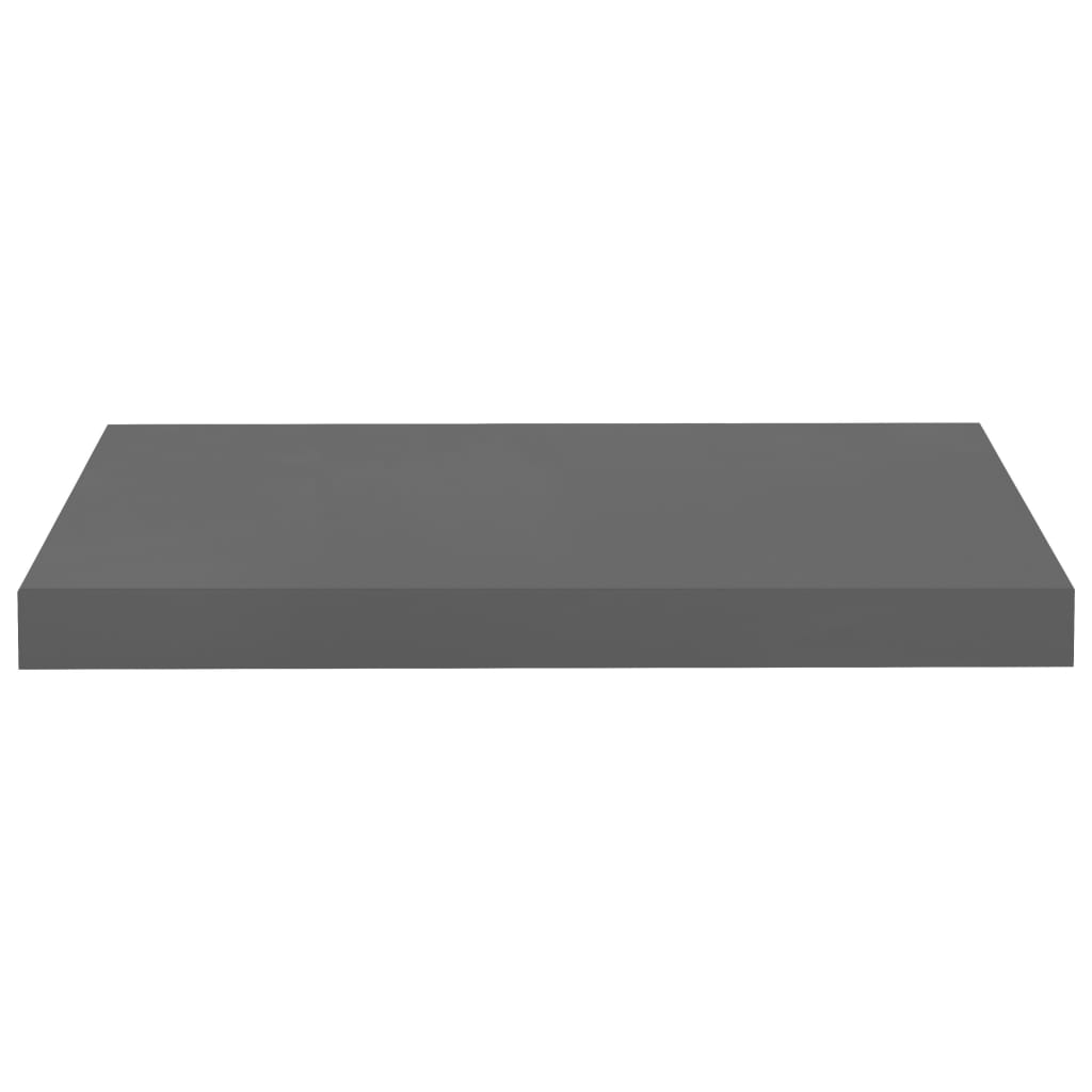 Scaffali a Parete 4 pz Grigio Lucido 50x23x3,8 cm in MDF 323789