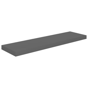 Scaffali a Parete 4 pz Grigio Lucido 90x23,5x3,8 cm in MDF 323798