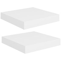 Scaffali a Parete 2 pz Bianco 23x23,5x3,8 cm in MDF cod mxl 33650