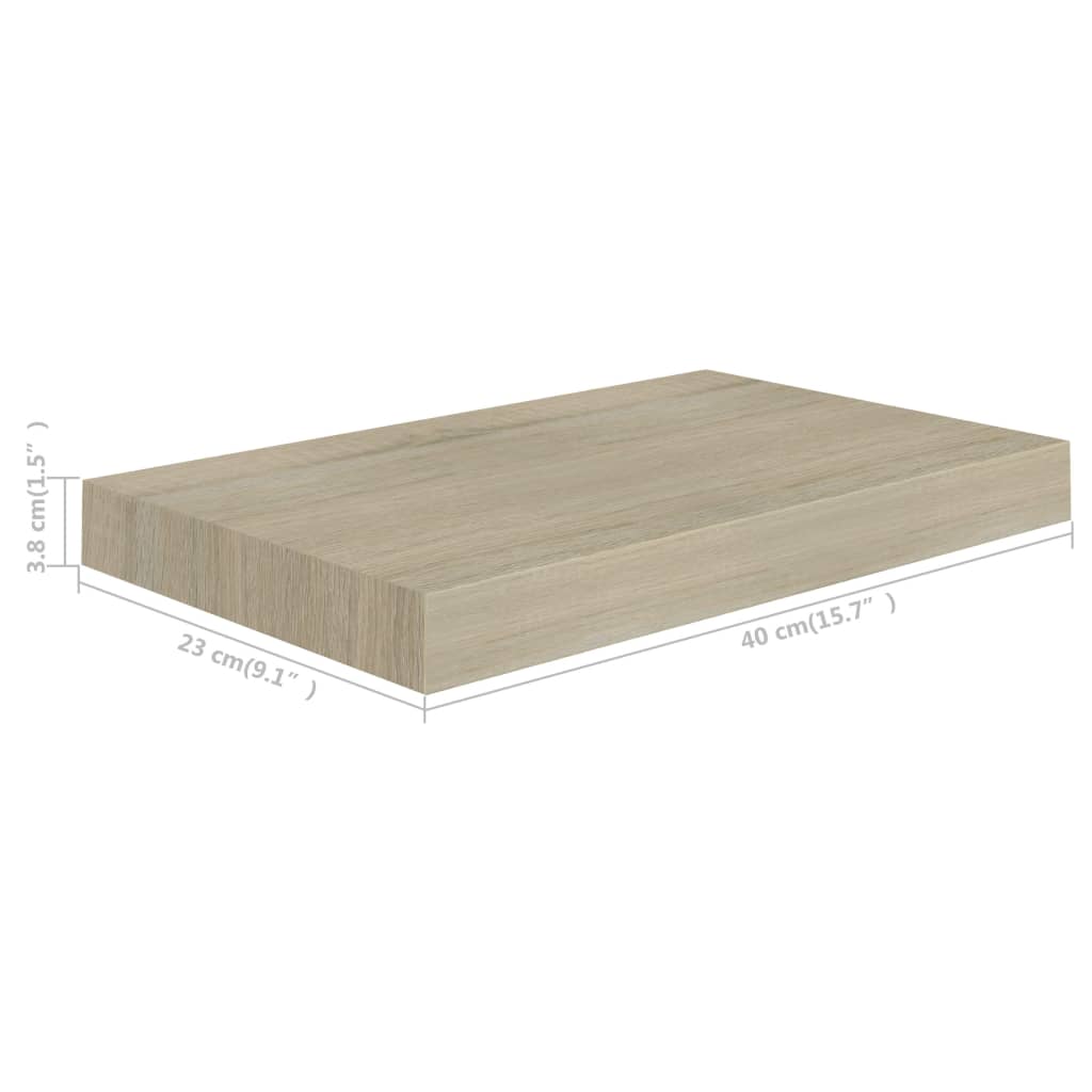 Scaffale a Parete Rovere 40x23x3,8 cm in MDF 323868