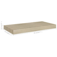 Scaffali a Parete 4 pz Rovere 50x23x3,8 cm in MDF 323873