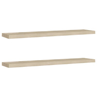 Scaffali a Parete 2 pz Rovere 120x23,5x3,8 cm in MDF 323884