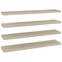 Scaffali a Parete 4 pz Rovere 120x23,5x3,8 cm in MDF 323885