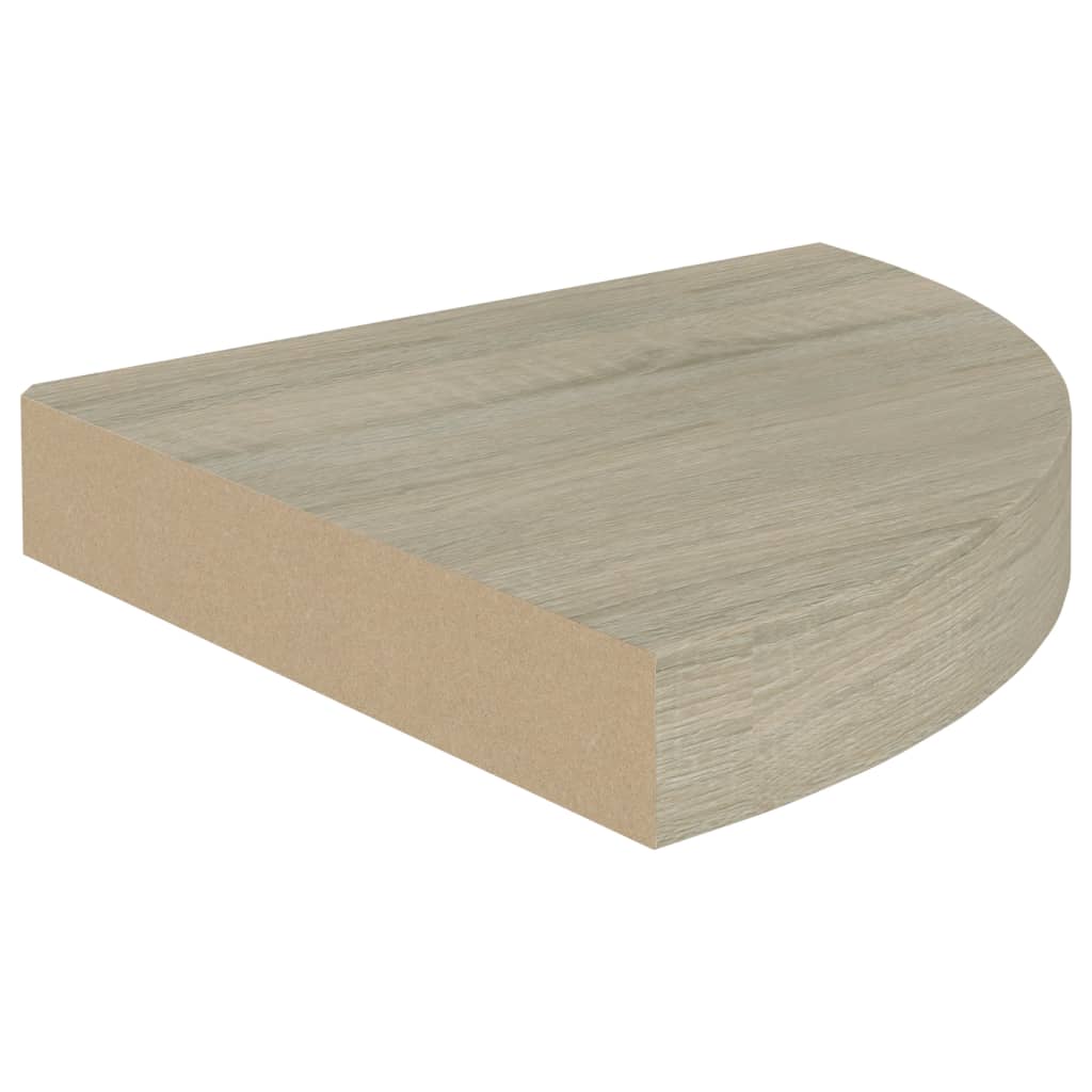 Scaffali Angolari a Parete 4 pz Rovere 25x25x3,8 cm MDF cod mxl 32780