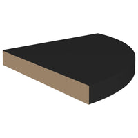 Scaffale Angolare a Parete Nero 35x35x3,8 cm in MDF cod mxl 32731