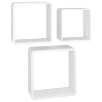 Mensole a Cubo da Parete 3 pz Bianco in MDF cod mxl 61296