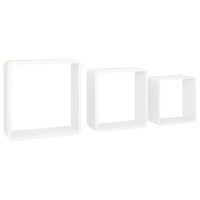 Mensole a Cubo da Parete 3 pz Bianco in MDF cod mxl 61296