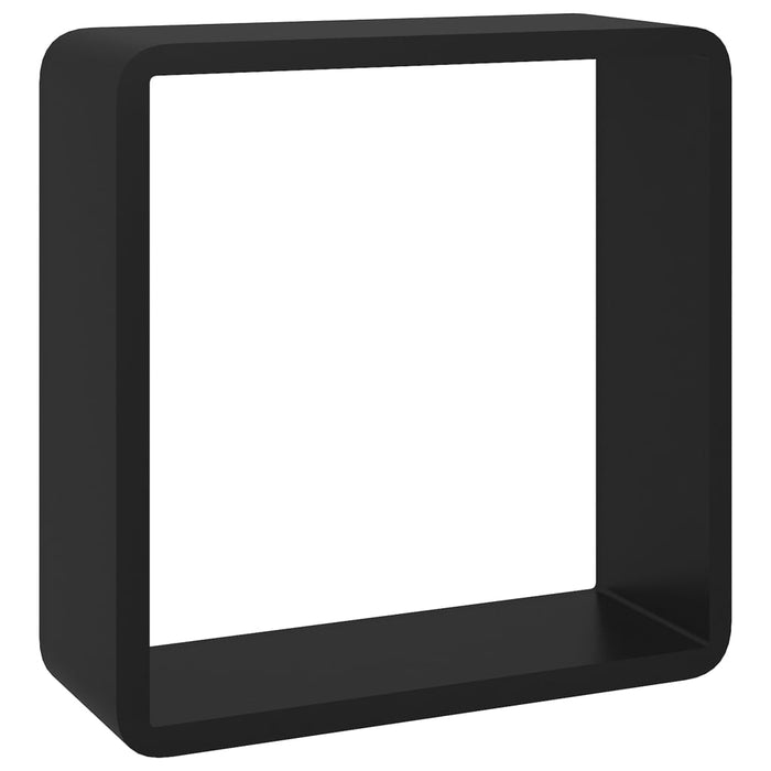 Mensole a Cubo da Parete 3 pz Nere in MDF 323953