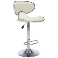 323647  Bar Stools 2 pcs Cream Faux Leather 323647