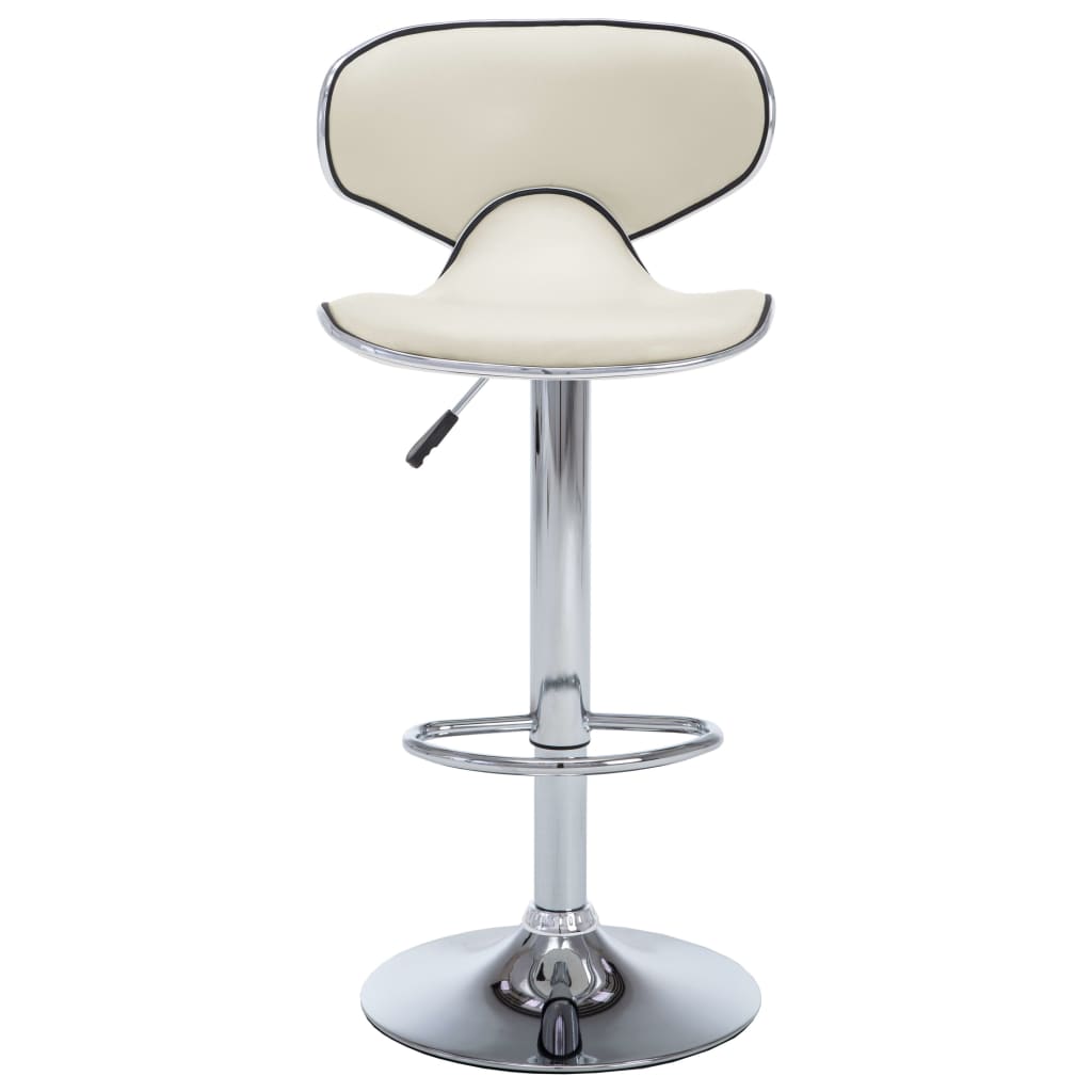 323647  Bar Stools 2 pcs Cream Faux Leather 323647