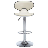 323647  Bar Stools 2 pcs Cream Faux Leather 323647