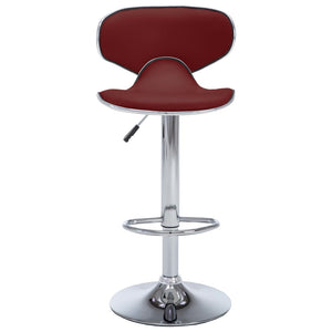 323649  Bar Stools 2 pcs Wine Red Faux Leather 323649