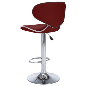 323649  Bar Stools 2 pcs Wine Red Faux Leather 323649