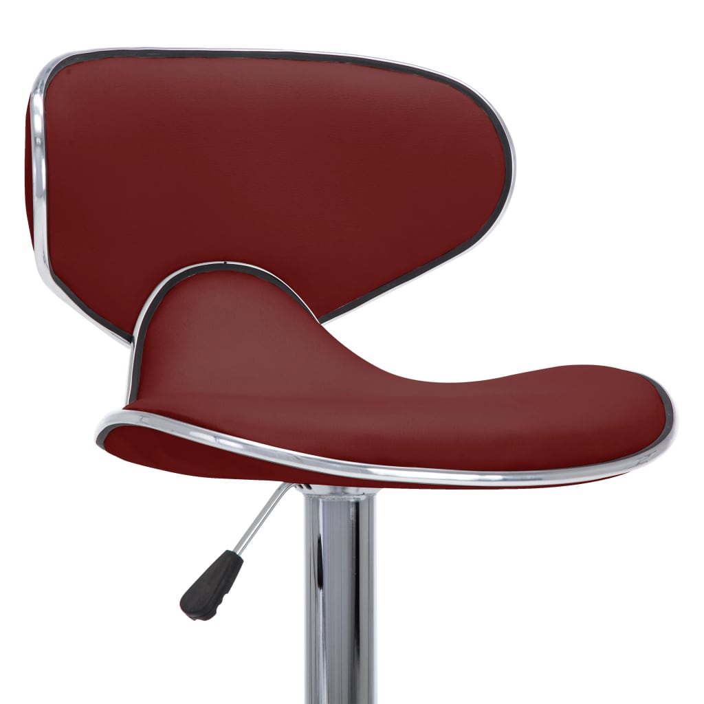 323649  Bar Stools 2 pcs Wine Red Faux Leather 323649