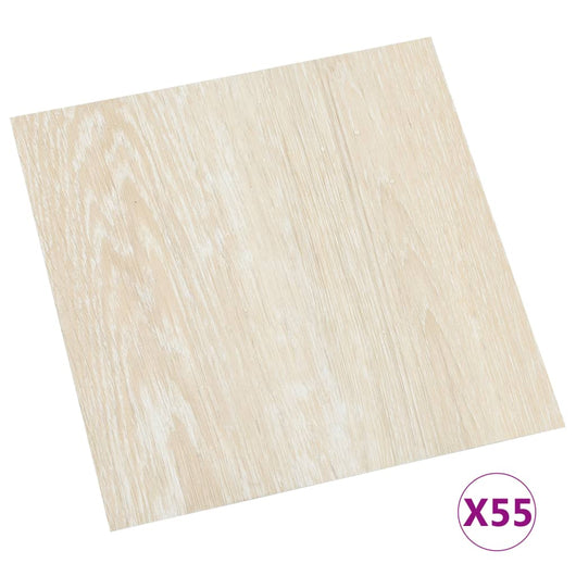 Listoni per Pavimenti Autoadesivi 55 pz in PVC 5,11 m² Beige 324653