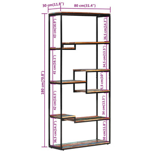 Libreria 80x30x180 cm in Massello di Recupero cod mxl 16668