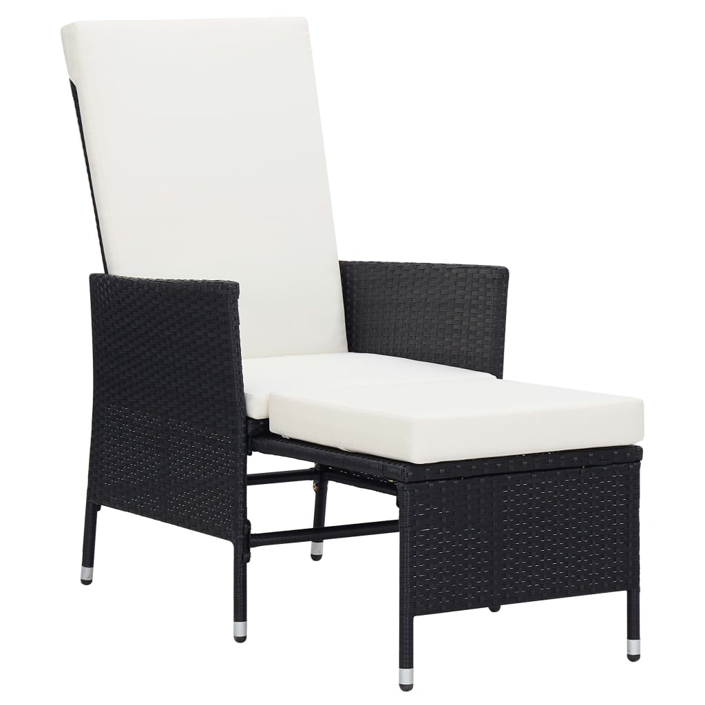 Set Divani da Giardino 2 pz con Cuscini in Polyrattan Nero cod mxl 37752