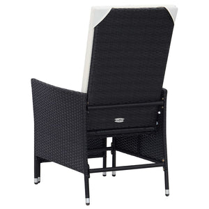 Set Divani da Giardino 2 pz con Cuscini in Polyrattan Nero cod mxl 37752