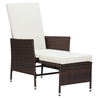 Set Divani da Giardino 2 pz con Cuscini in Polyrattan Marrone 310232