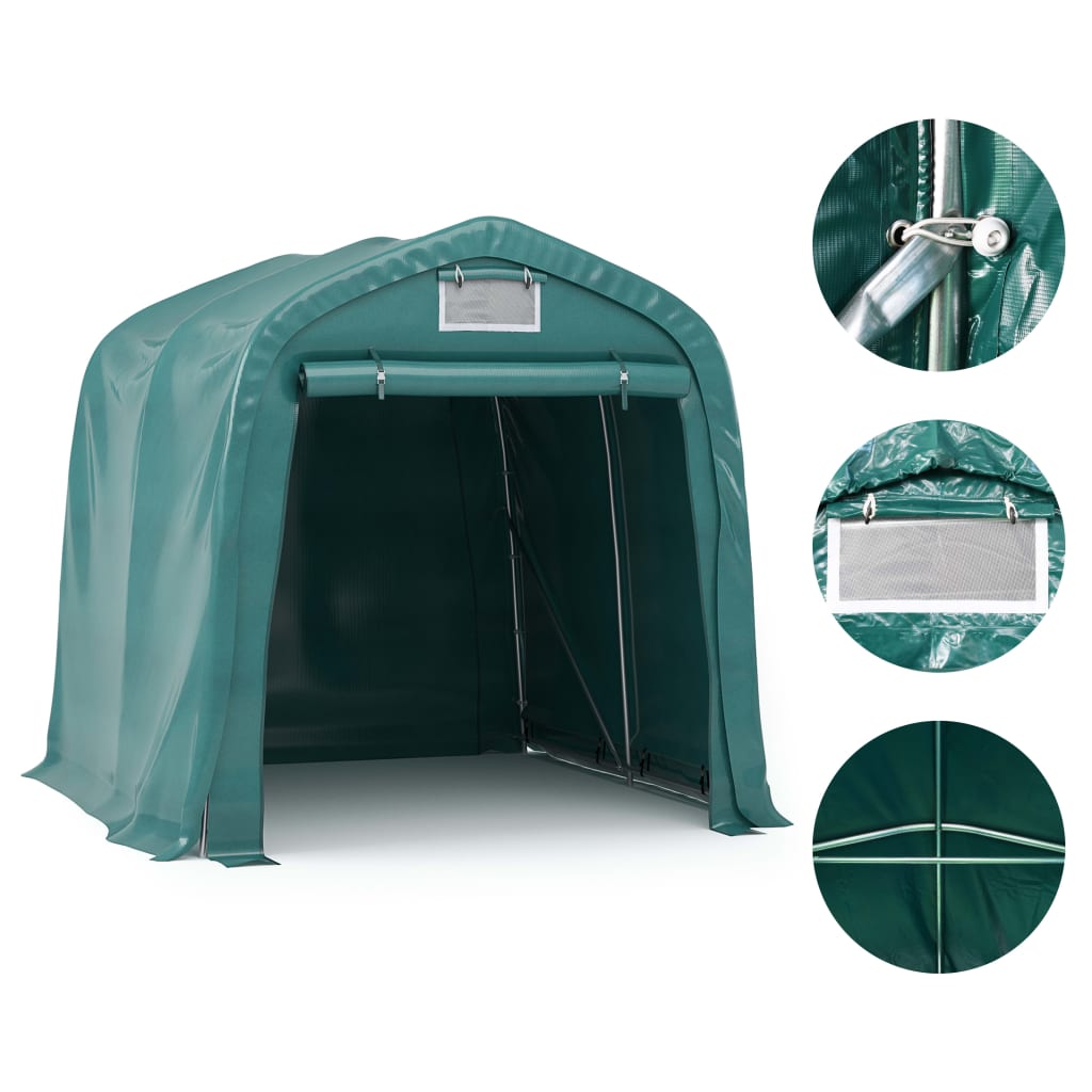 Tenda Garage in PVC 2,4x2,4 m Verde cod mxl 66066