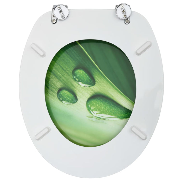 Tavolette WC e Coperchi 2 pz in MDF Verde Design Goccia d'Acqua cod mxl 48714