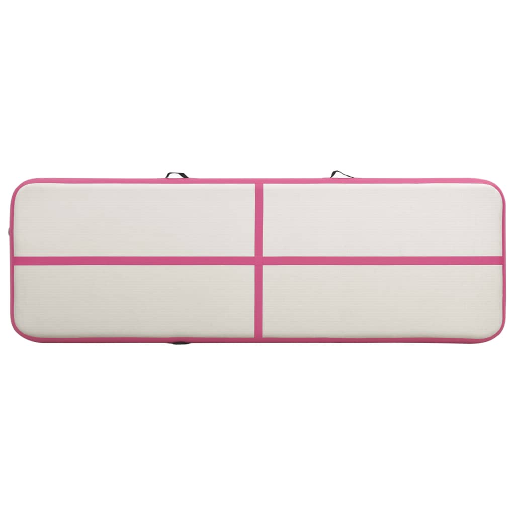 Tappetino Ginnastica Gonfiabile con Pompa 300x100x15cm PVC Rosa cod mxl 78252